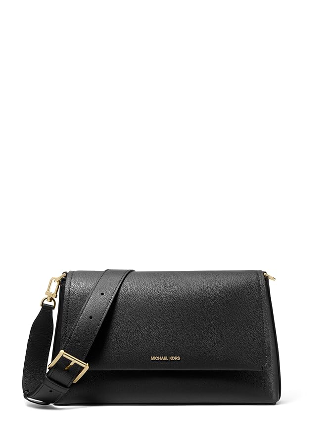 【関税&送料込】Michael By Michael Kors Black Leather Nessa Amazon.com: Michael Kors Nessa Large Messenger, Gold-Tone